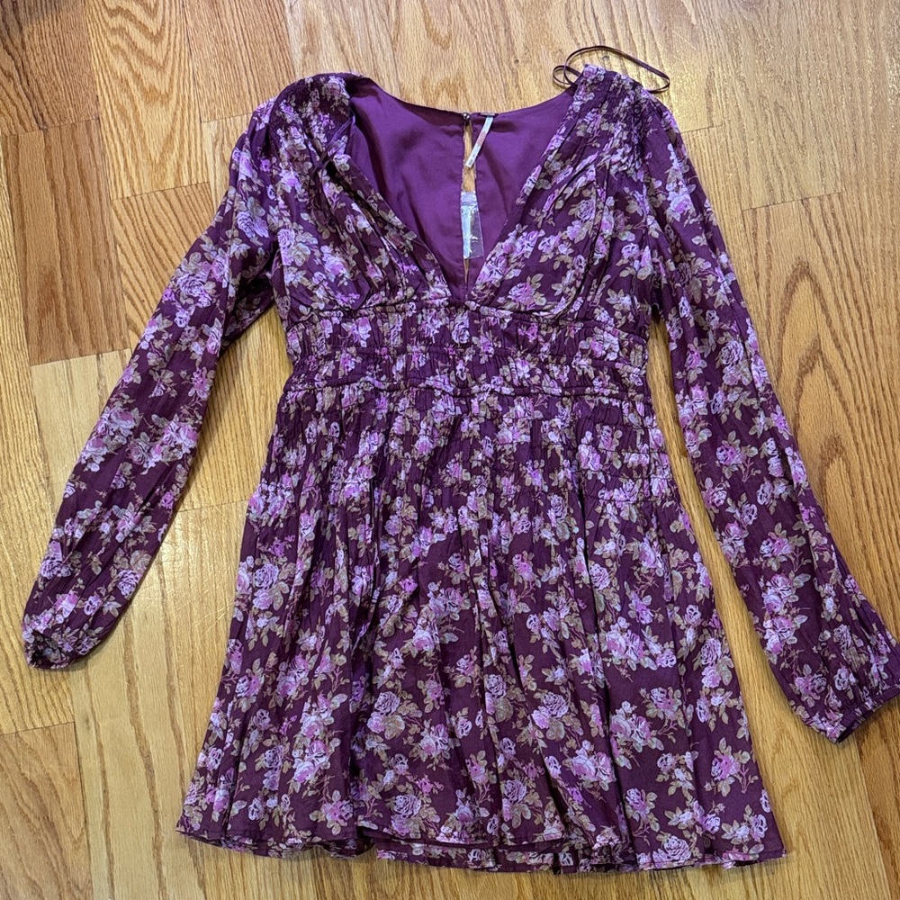 Free People Plum Long Sleeve Dress